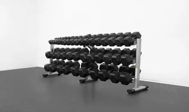 5-100lb Rubber Hex Dumbbell Set BodiiPro