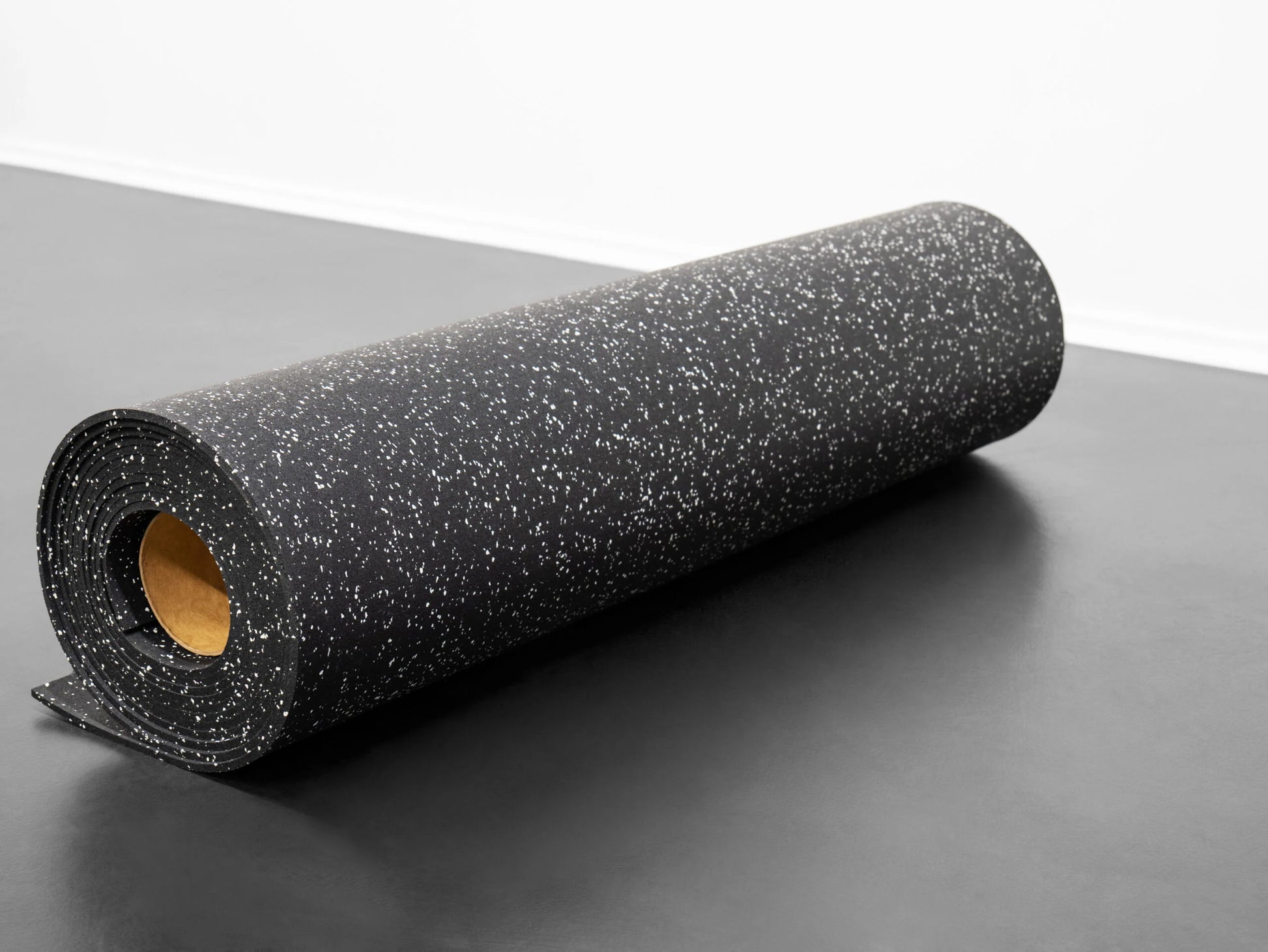 Rubber Flooring- 8mm (White Speckled) - Rubber Rolls BODYKORE