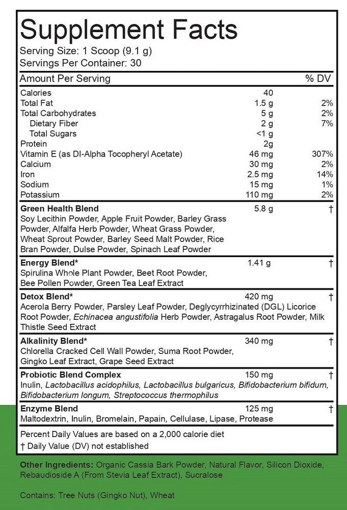 Superfood Green Drink - Apple Cinnamon (30 servings) Pogamat